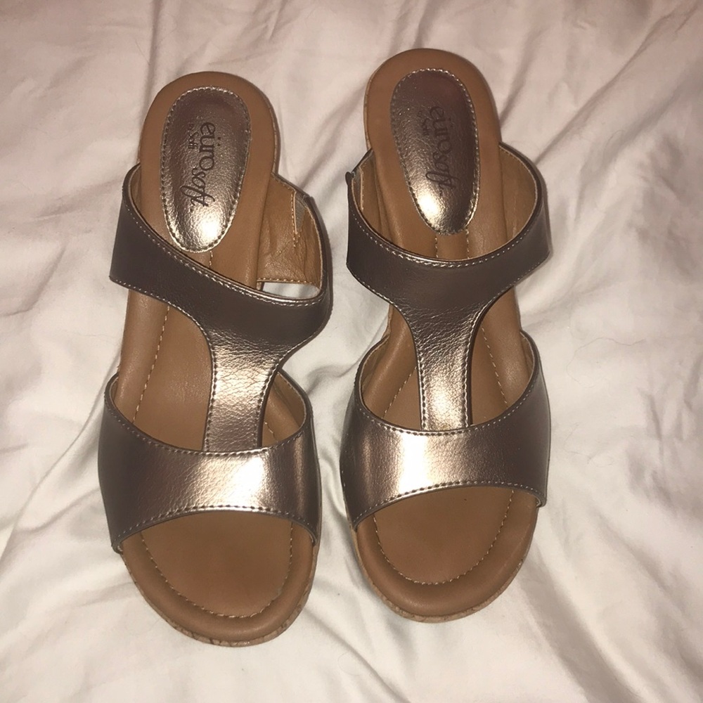 Clarissa Pleather Wedge Heel - Eurosoft